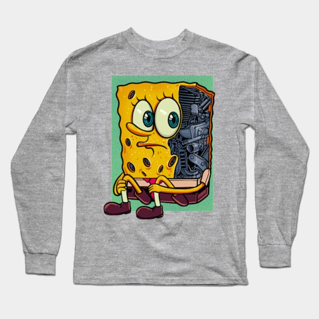 Mecha Sponge Long Sleeve T-Shirt by kimikodesign